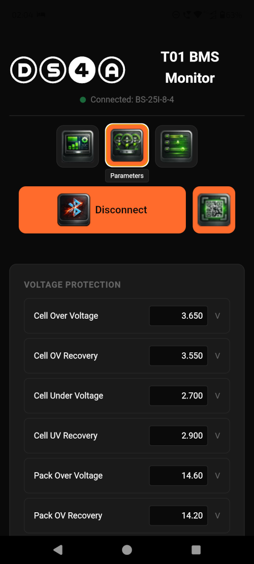 T01 BMS Monitor Parameters Part 1